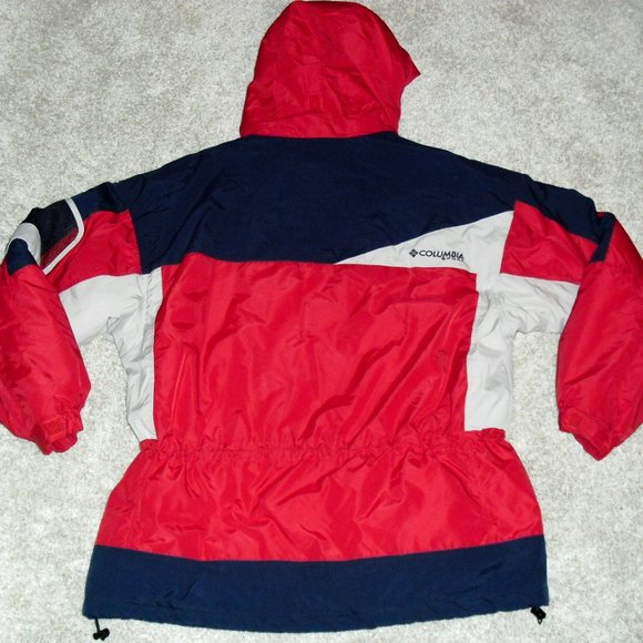 Columbia Mens sz. XL Winter Full Zip Hood Coat Jacket Red Navy Blue Grey New - Picture 8 of 8
